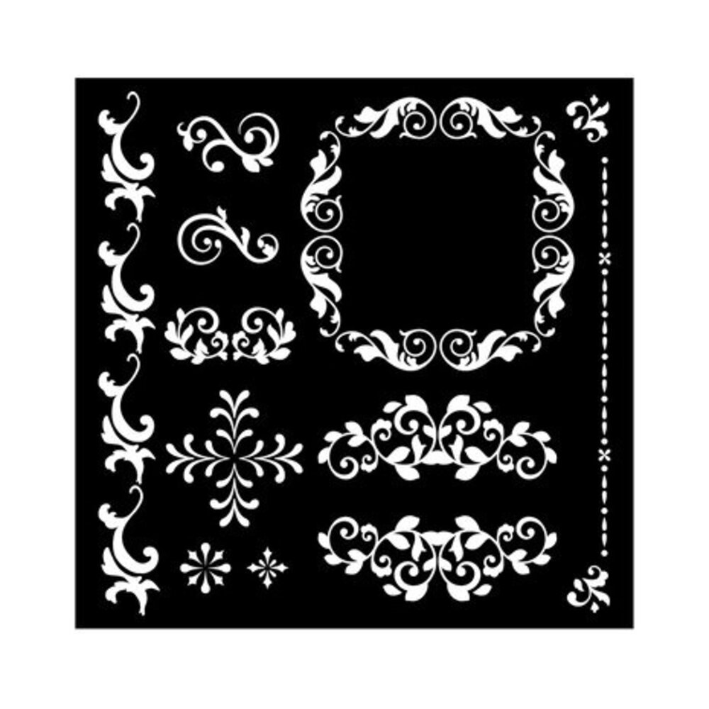 Stamperia Precious Thick Stencil 18x18cm Frames (KSTDQ97)