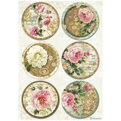 Stamperia Precious Rounds Rice Paper A4 (DFSA4828) Stamperia Precious Rounds Rice Paper A4 (DFSA4828)