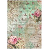 Stamperia Precious Peony Background Rice Paper A4 (DFSA4829)