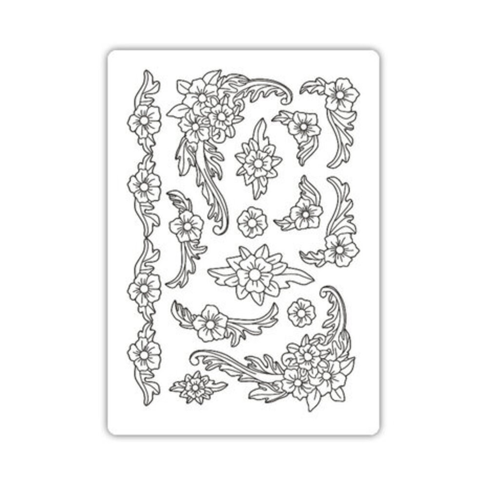 Stamperia Precious Silicon Mould A5 Flower Corners (KACMA506) Stamperia Precious Silicon Mould A5 Flower Corners (KACMA506)