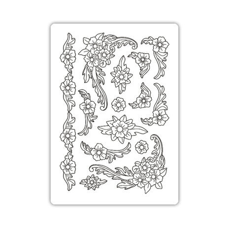 Stamperia Precious Silicon Mould A5 Flower Corners (KACMA506) Stamperia Precious Silicon Mould A5 Flower Corners (KACMA506)