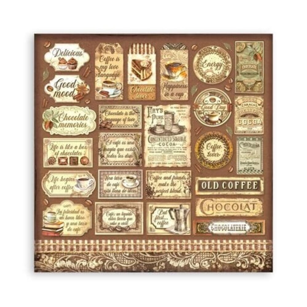 Stamperia Coffee and Chocolate 12x12 Inch Paper Pack (SBBL144) Stamperia Coffee and Chocolate 12x12 Inch Paper Pack (SBBL144)