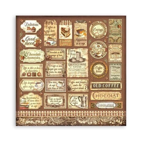 Stamperia Coffee and Chocolate 12x12 Inch Paper Pack (SBBL144) Stamperia Coffee and Chocolate 12x12 Inch Paper Pack (SBBL144)