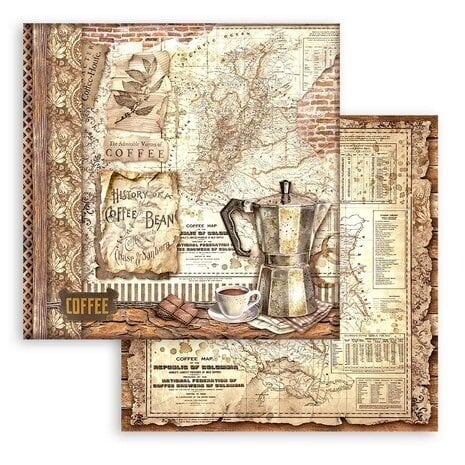 Stamperia Coffee and Chocolate 12x12 Inch Paper Pack (SBBL144) Stamperia Coffee and Chocolate 12x12 Inch Paper Pack (SBBL144)