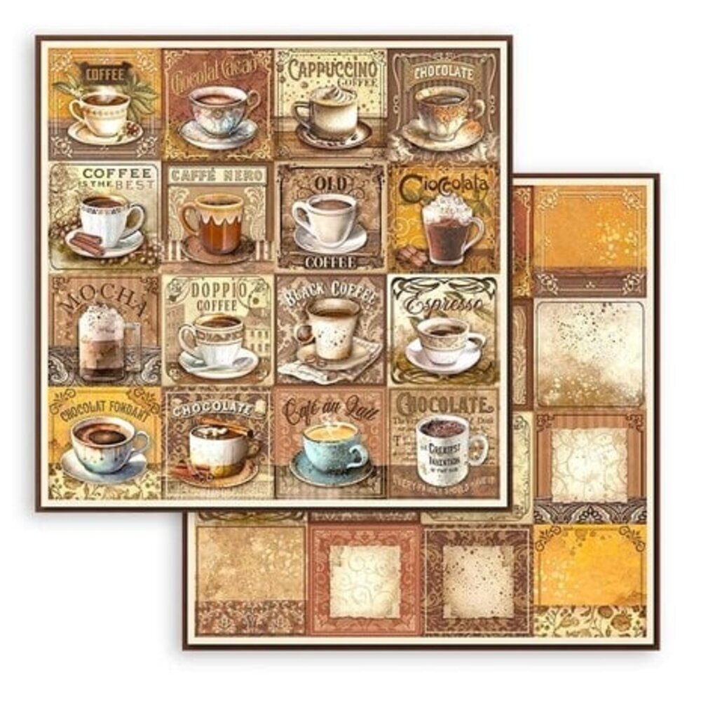 Stamperia Coffee and Chocolate 12x12 Inch Paper Pack (SBBL144) Stamperia Coffee and Chocolate 12x12 Inch Paper Pack (SBBL144)