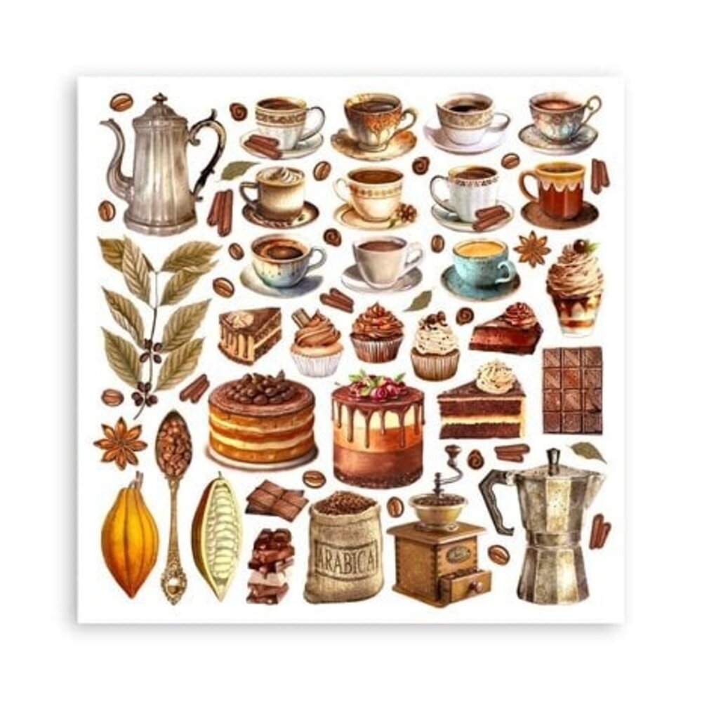 Stamperia Coffee and Chocolate 12x12 Inch Paper Pack (SBBL144) Stamperia Coffee and Chocolate 12x12 Inch Paper Pack (SBBL144)