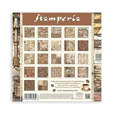 Stamperia Coffee and Chocolate 12x12 Inch Single Face Paper Pack (SBBXLB13) Stamperia Coffee and Chocolate 12x12 Inch Single Face Paper Pack (SBBXLB13)