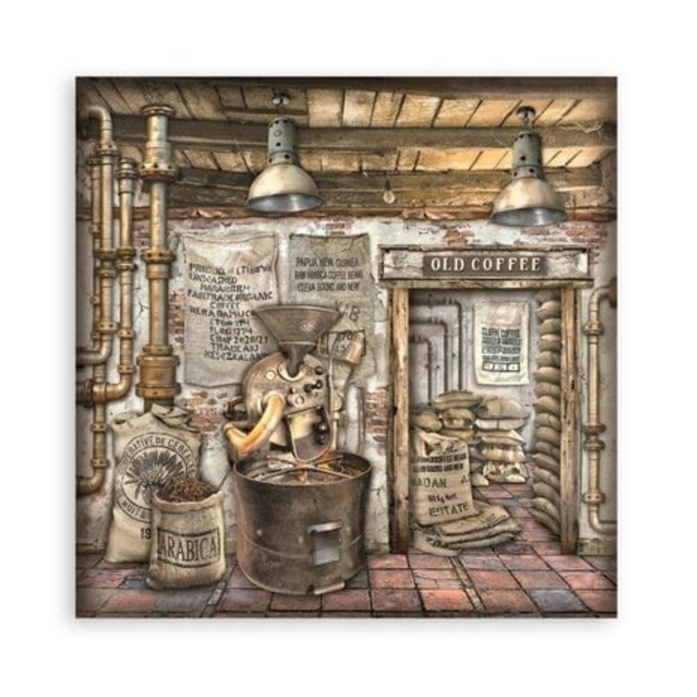 Stamperia Coffee and Chocolate 8x8 Inch Single Face Paper Pack (SBBSXB01)