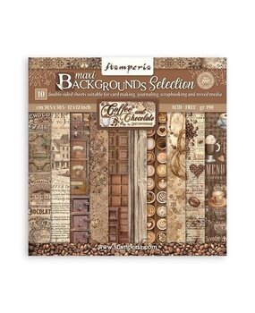 Stamperia Coffee and Chocolate Maxi Background 12x12 Inch Paper Pack (SBBL145) Stamperia Coffee and Chocolate Maxi Background 12x12 Inch Paper Pack (SBBL145)