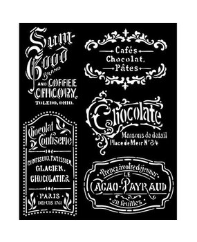 Stamperia Coffee and Chocolate Thick Stencil 20x25cm Plates (KSTD150) Stamperia Coffee and Chocolate Thick Stencil 20x25cm Plates (KSTD150)