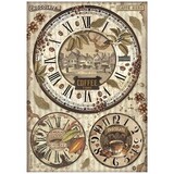 Stamperia Coffee and Chocolate Clocks Rice Paper A4 (DFSA4823)