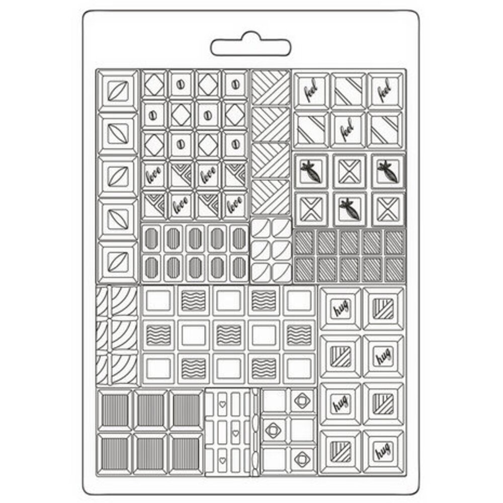 Stamperia Coffee and Chocolate Soft Mould A5 Bars (K3PTA5659) Stamperia Coffee and Chocolate Soft Mould A5 Bars (K3PTA5659)