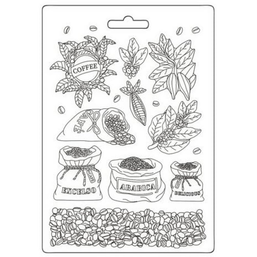 Stamperia Coffee and Chocolate Soft Mould A5 Coffee (K3PTA5660) Stamperia Coffee and Chocolate Soft Mould A5 Coffee (K3PTA5660)