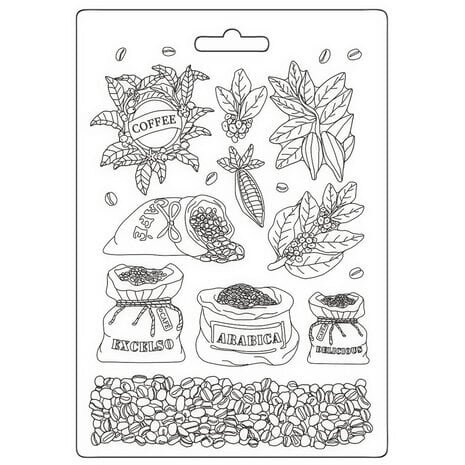 Stamperia Coffee and Chocolate Soft Mould A5 Coffee (K3PTA5660) Stamperia Coffee and Chocolate Soft Mould A5 Coffee (K3PTA5660)