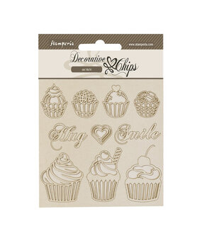 Stamperia Coffee and Chocolate Decorative Chips Sweety (SCB195)*