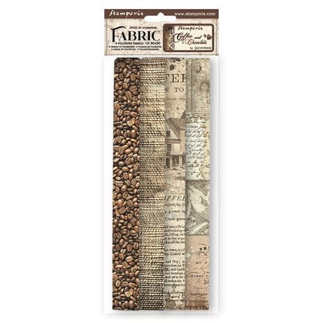 Stamperia Coffee and Chocolate 12x12 Inch Fabric Sheets (SBPLT19) Stamperia Coffee and Chocolate 12x12 Inch Fabric Sheets (SBPLT19)