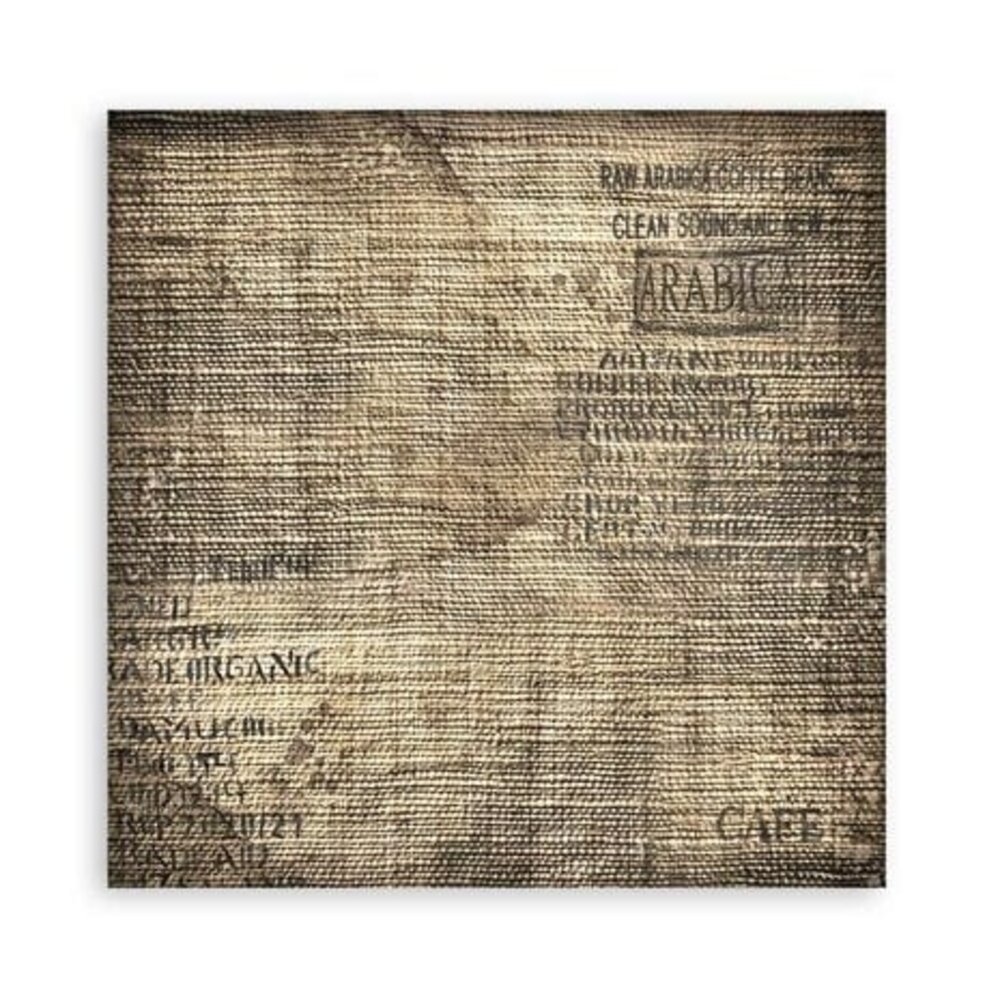 Stamperia Coffee and Chocolate 12x12 Inch Fabric Sheets (SBPLT19) Stamperia Coffee and Chocolate 12x12 Inch Fabric Sheets (SBPLT19)
