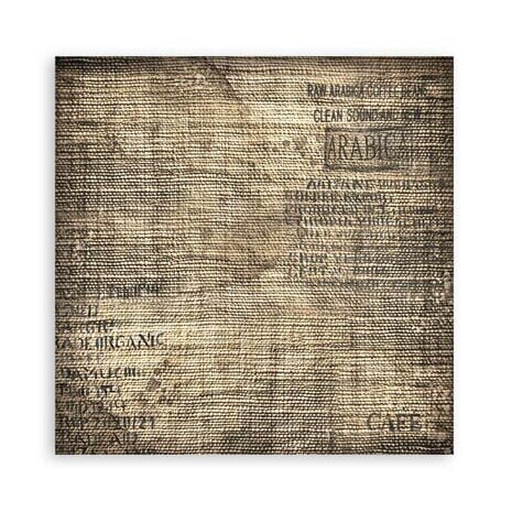 Stamperia Coffee and Chocolate 12x12 Inch Fabric Sheets (SBPLT19) Stamperia Coffee and Chocolate 12x12 Inch Fabric Sheets (SBPLT19)