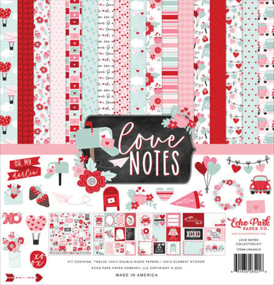 Echo Park Love Notes 12x12 Inch Collection Kit (LN344016) Echo Park Love Notes 12x12 Inch Collection Kit (LN344016)