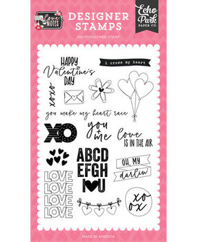 Echo Park Love Notes I Cross My Heart Clear Stamps (LN344043)
