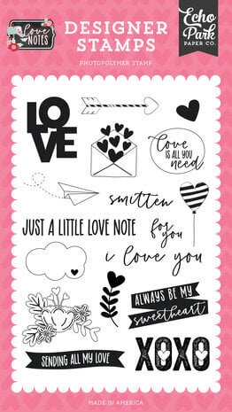Echo Park Love Notes Love Is All You Need Clear Stamps (LN344044) Echo Park Love Notes Love Is All You Need Clear Stamps (LN344044)
