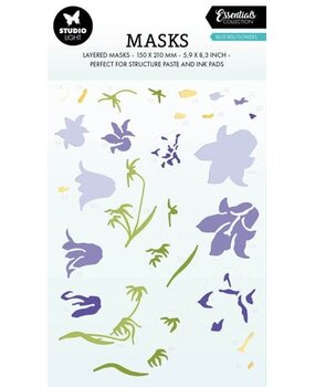 Studio Light Essentials Blue Bell Flowers A5 Masking Stencil (SL-ES-MASK247)*