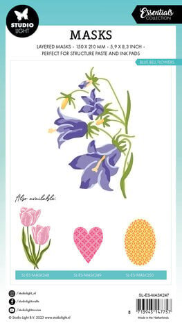 Studio Light Essentials Blue Bell Flowers A5 Masking Stencil (SL-ES-MASK247)