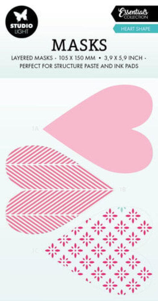 Studio Light Essentials Heart Shape Masking Stencil (SL-ES-MASK249)