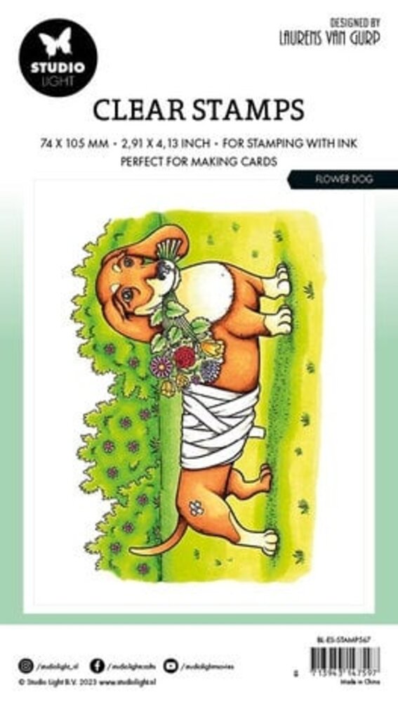 Studio Light Essentials Clear Stamps Flower Dog (BL-ES-STAMP567)