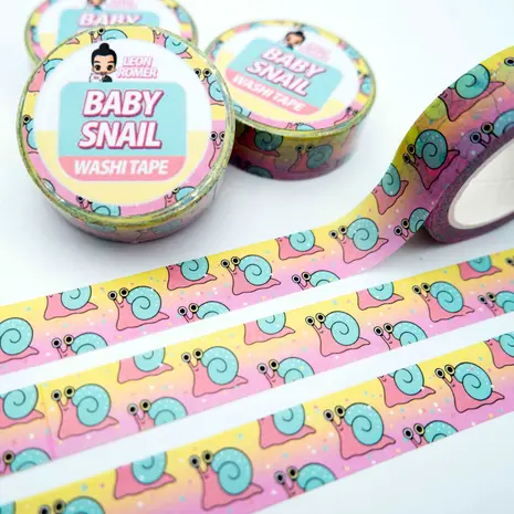 Leon Römer Illustraties Baby Snail Washi Tape Leon Römer Illustraties Baby Snail Washi Tape