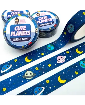 Leon Römer Illustraties Cute Planets Washi Tape Leon Römer Illustraties Cute Planets Washi Tape