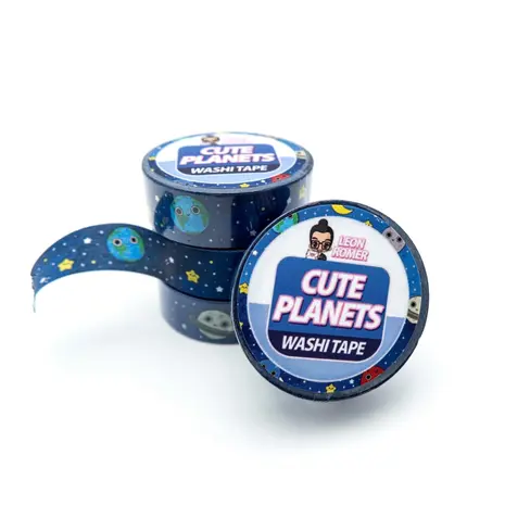 Leon Römer Illustraties Cute Planets Washi Tape Leon Römer Illustraties Cute Planets Washi Tape