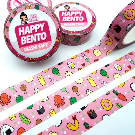Leon Römer Illustraties Happy Bento Washi Tape Leon Römer Illustraties Happy Bento Washi Tape