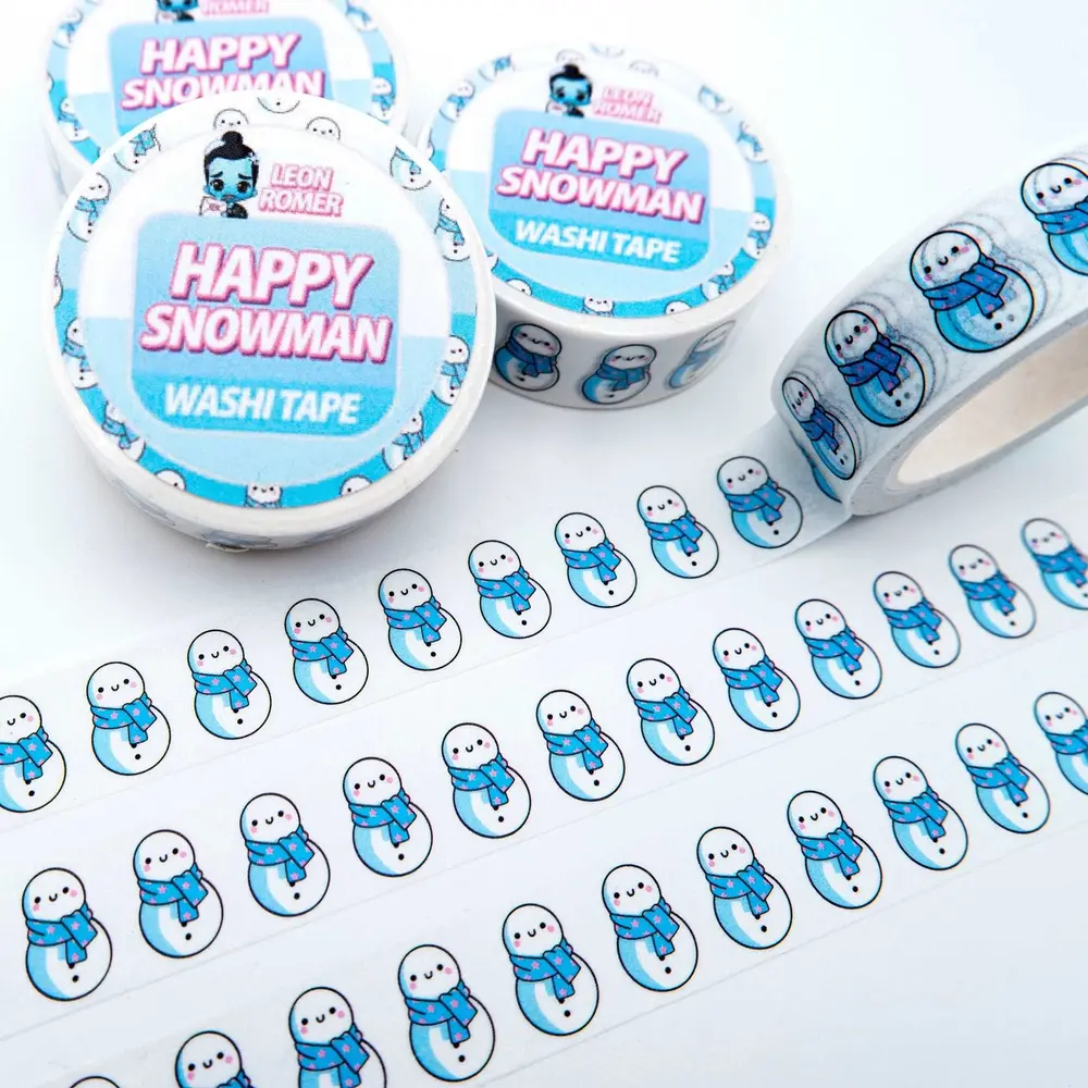 Leon Römer Illustraties Happy Snowman Washi Tape