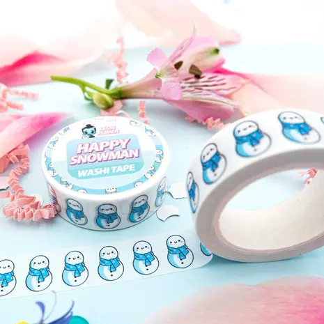 Leon Römer Illustraties Happy Snowman Washi Tape