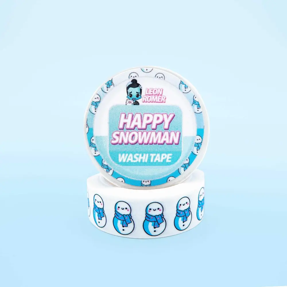 Leon Römer Illustraties Happy Snowman Washi Tape