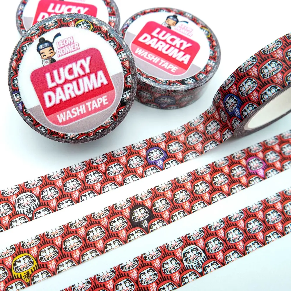 Leon Römer Illustraties Lucky Daruma Washi Tape