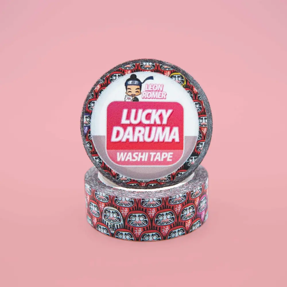 Leon Römer Illustraties Lucky Daruma Washi Tape