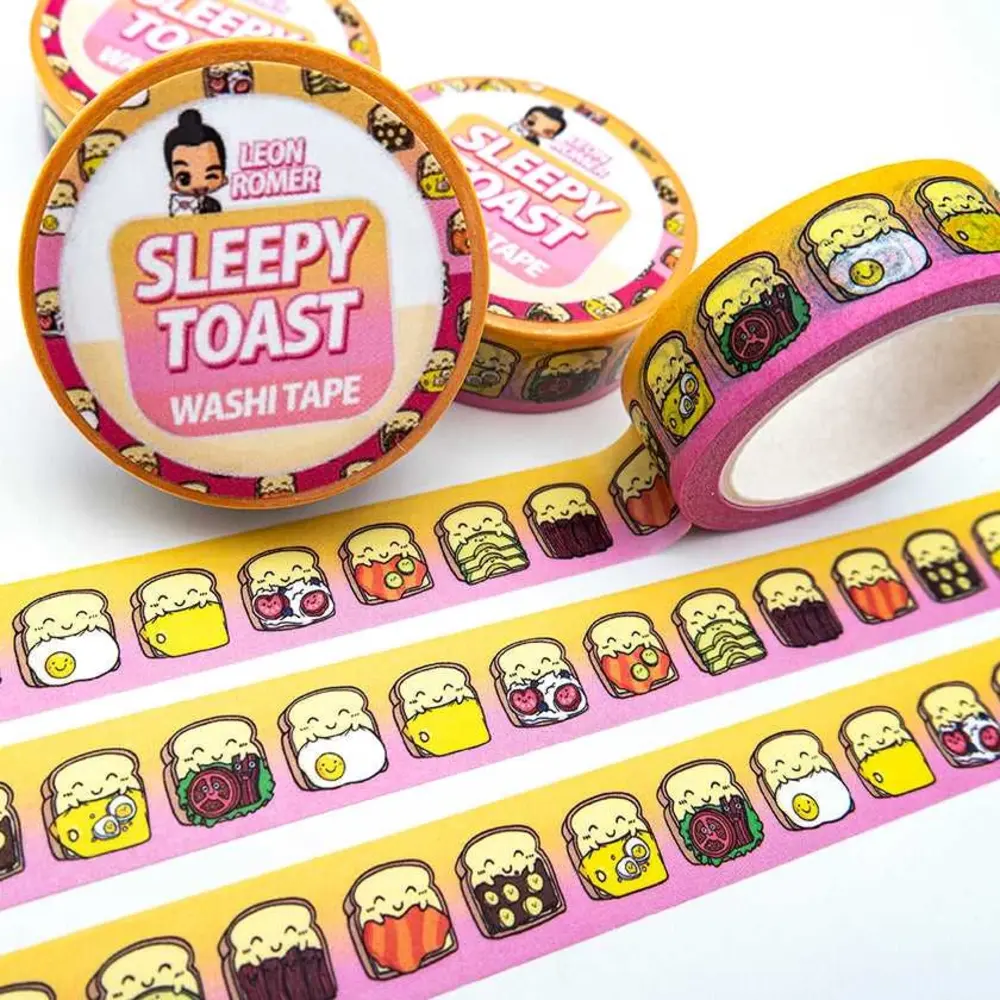 Leon Römer Illustraties Sleepy Toast Washi Tape Leon Römer Illustraties Sleepy Toast Washi Tape