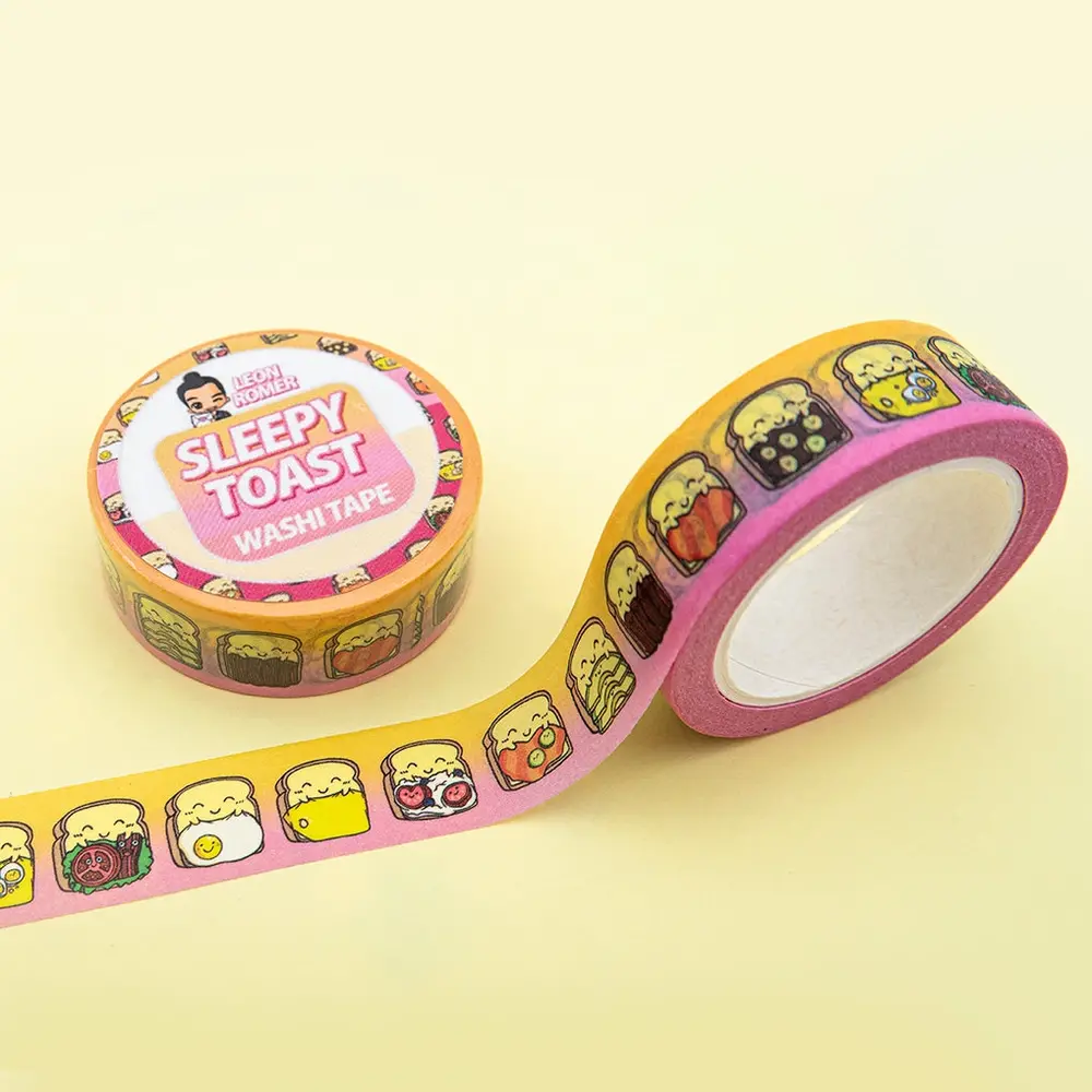 Leon Römer Illustraties Sleepy Toast Washi Tape Leon Römer Illustraties Sleepy Toast Washi Tape