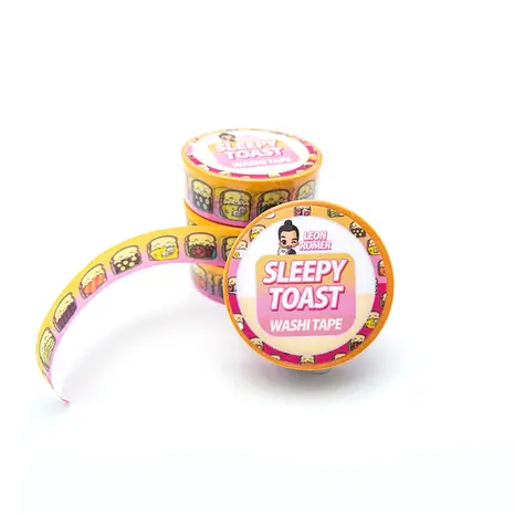 Leon Römer Illustraties Sleepy Toast Washi Tape Leon Römer Illustraties Sleepy Toast Washi Tape