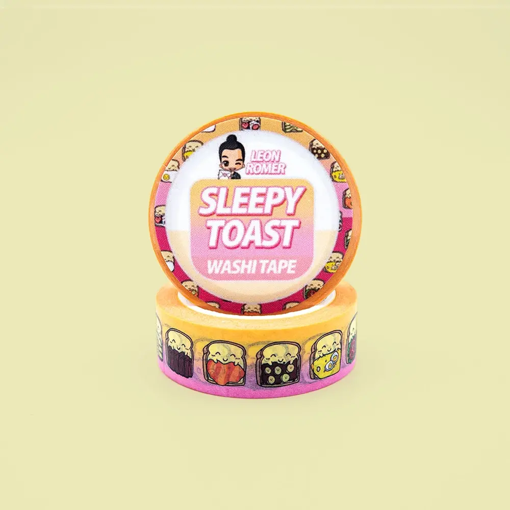 Leon Römer Illustraties Sleepy Toast Washi Tape Leon Römer Illustraties Sleepy Toast Washi Tape