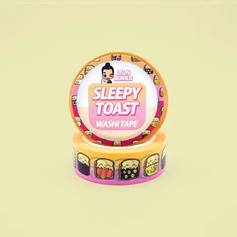 Leon Römer Illustraties Sleepy Toast Washi Tape Leon Römer Illustraties Sleepy Toast Washi Tape