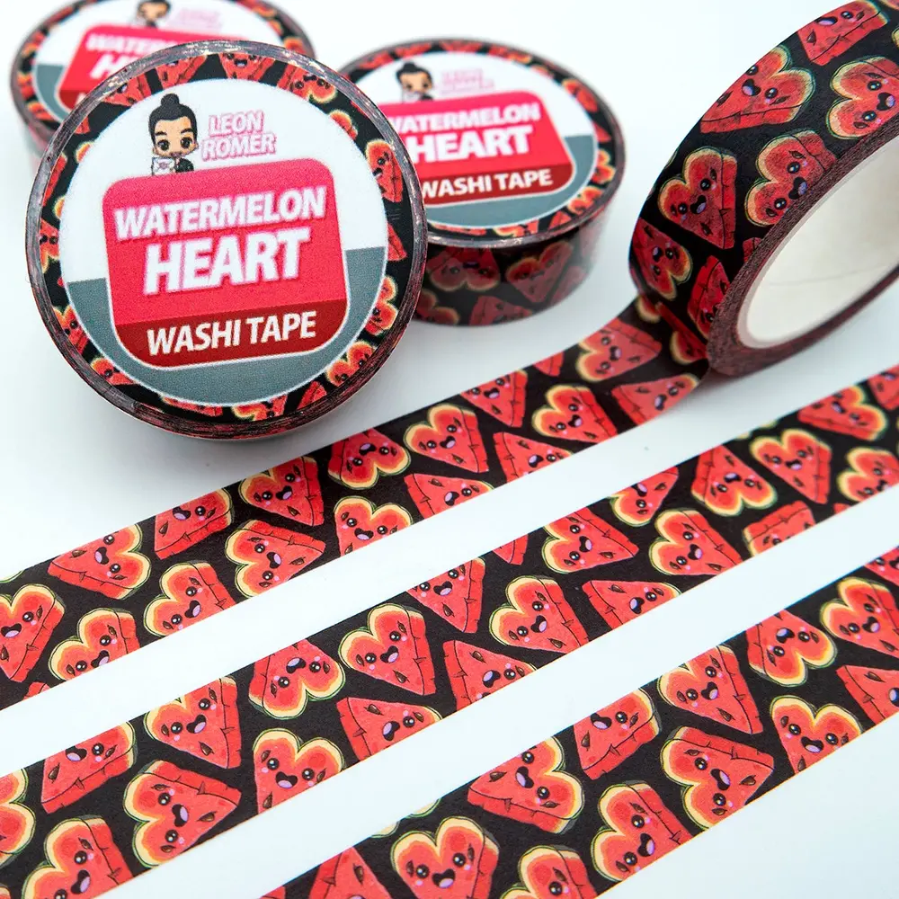 Leon Römer Illustraties Watermelon Heart Washi Tape Leon Römer Illustraties Watermelon Heart Washi Tape