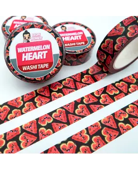 Leon Römer Illustraties Watermelon Heart Washi Tape Leon Römer Illustraties Watermelon Heart Washi Tape