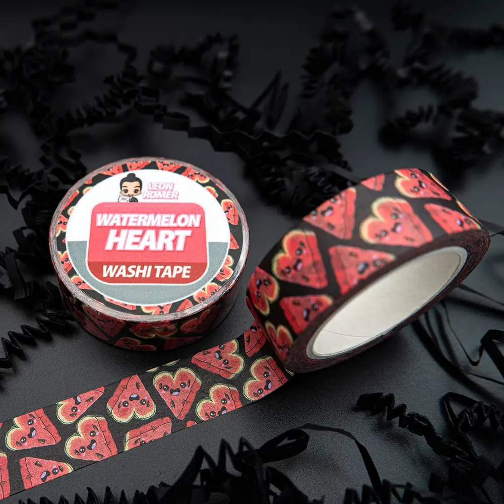 Leon Römer Illustraties Watermelon Heart Washi Tape Leon Römer Illustraties Watermelon Heart Washi Tape