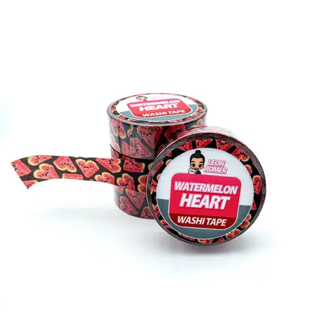 Leon Römer Illustraties Watermelon Heart Washi Tape Leon Römer Illustraties Watermelon Heart Washi Tape
