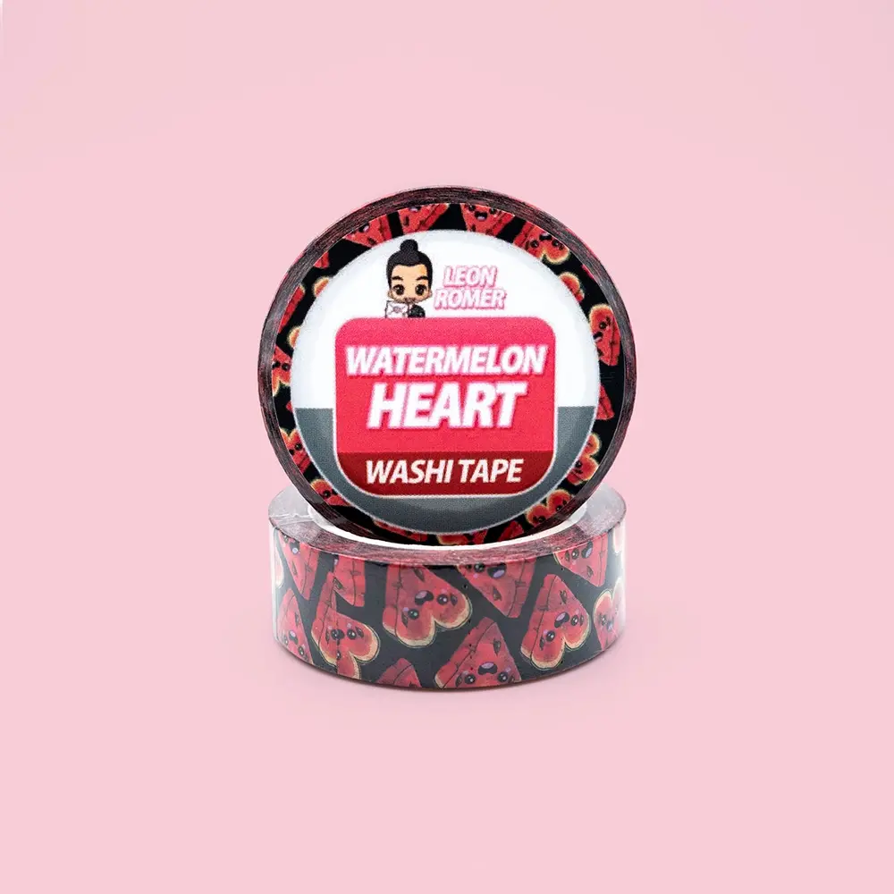 Leon Römer Illustraties Watermelon Heart Washi Tape Leon Römer Illustraties Watermelon Heart Washi Tape
