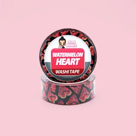 Leon Römer Illustraties Watermelon Heart Washi Tape Leon Römer Illustraties Watermelon Heart Washi Tape