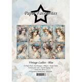 Paper Favourites Vintage Ladies Blue A5 Paper Pack (PFA113)